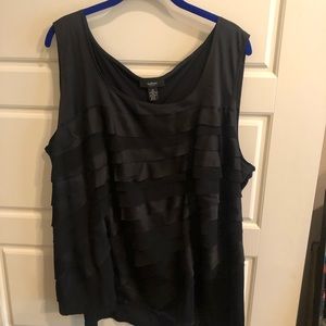 NWT Alfani black pleated front detail sleeveless